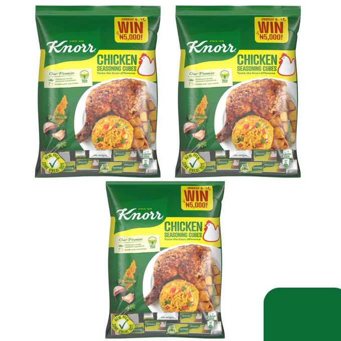Knorr Chicken Bouillon Seasoning Cubes 48X8g Triple Pack