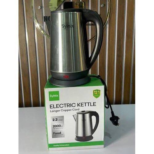 Synix 2.2 Ltrs Stainless Steel Electric Kettle boiling Jug