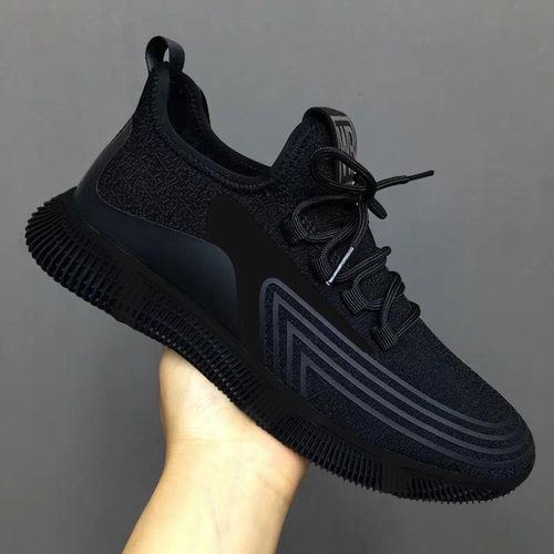 Men'S Casual Black Running Breathable Simple Easy Wear Men Sneakers