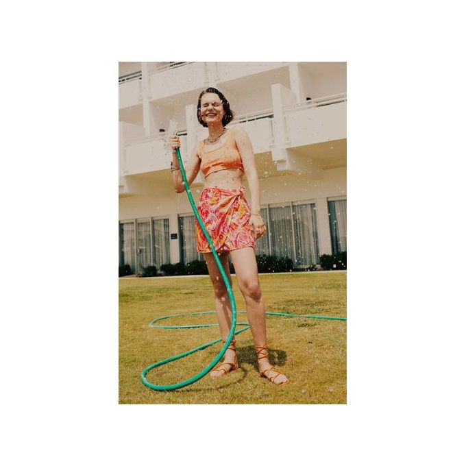 Defacto Woman Casual Skirt Short Woven Short - Pink (A8125AX-PN296)