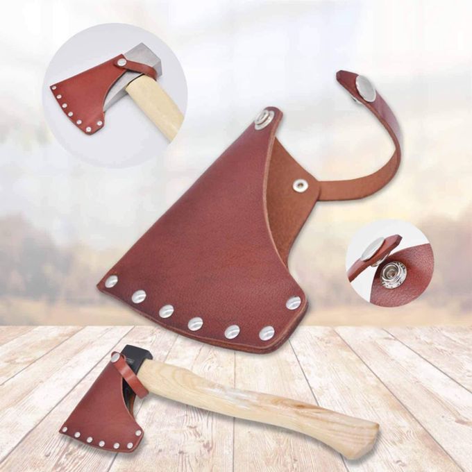 Leather Axe Leather Handle Guard Brown Hatchet